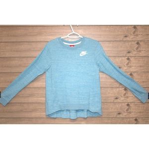Vintage Men's Nike Blue Long Sleeve Tee Size Small